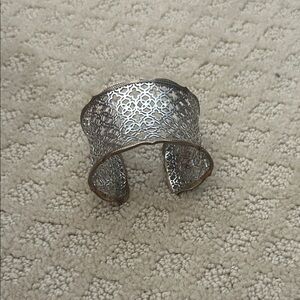 Kendra Scott Elegant Silver Filigree Cuff Bracelet